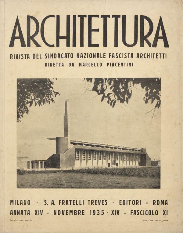 Lucchese120 - il nuovo stadio razionalista Porta Elisa sulla copertina di una rivista di architettura degli anni 30