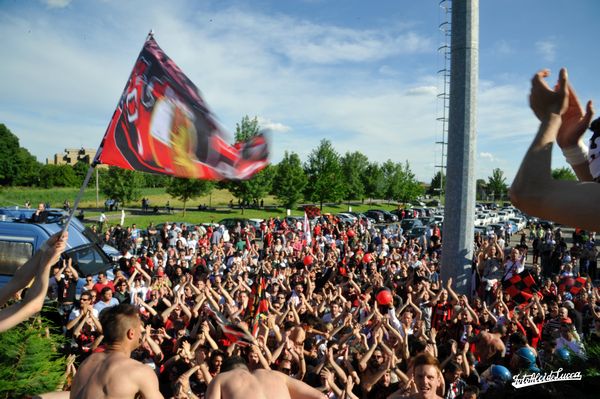 Lucchese120 - tifosi a Correggio nel 2013