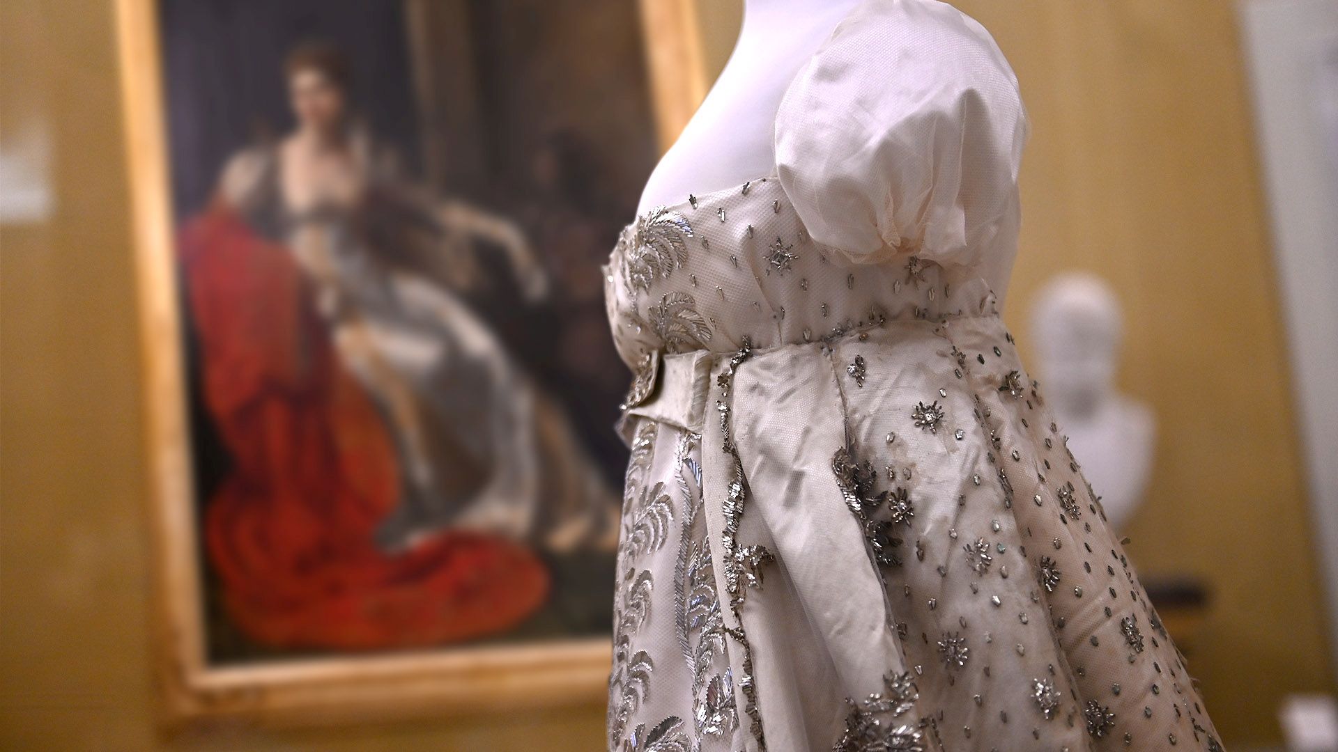 Robe impériale au musée national du Palazzo Mansi à Lucques