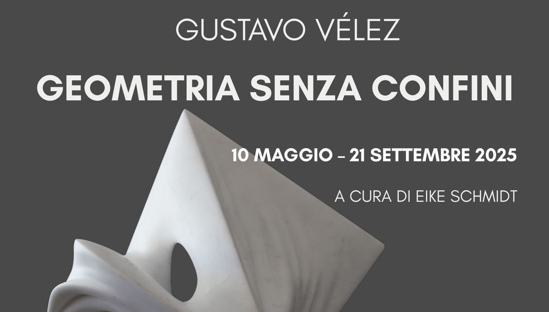 affiche of the exposition Geometry without Boundaries by Gustavo Velez in Lucca