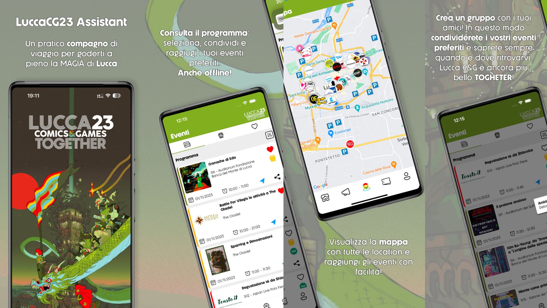 app di Lucca comics and games