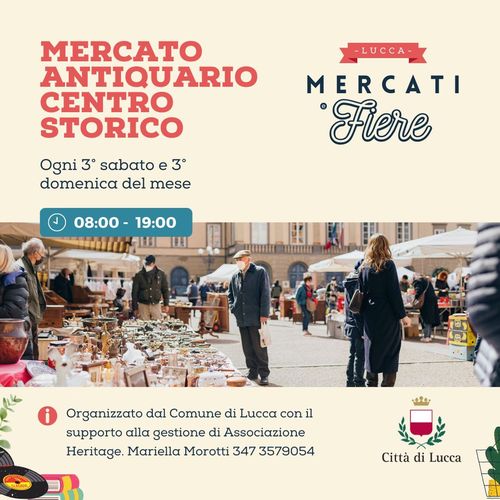 mercato dell'antiquariato a lucca
